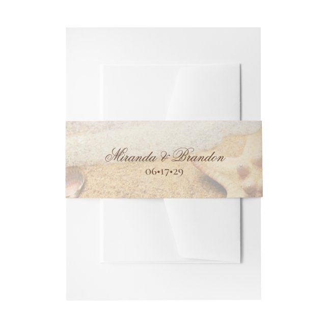 Bandeau De Faire-part Tropical Beach Starfish Mariage (Devant example)