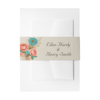 Bandeau De Faire-part Tropical Blues & Greens Eco Beach Wedding