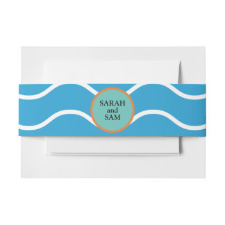 Bandeau De Faire-part Tropical Ocean Wave Belly Band