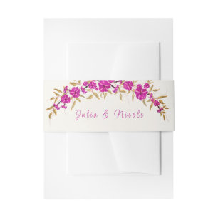 Bandeau De Faire-part Trumpet sauvage violet Vin Fleur Jardin Mariage