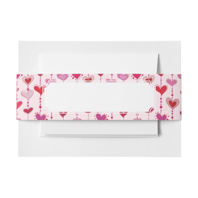 Bandeau De Faire-part Tuiles de coeur (Devant Example)