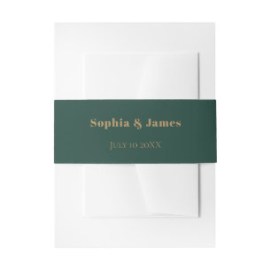 Bandeau De Faire-part Typographie audacieuse Emerald Green Gold Minimal 