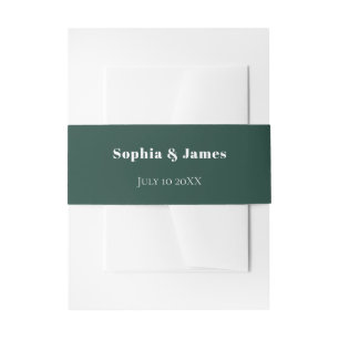 Bandeau De Faire-part Typographie audacieuse Emerald Green Minimaliste M
