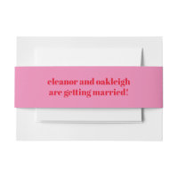 Typographie audacieuse rose vif et rouge Mariage m