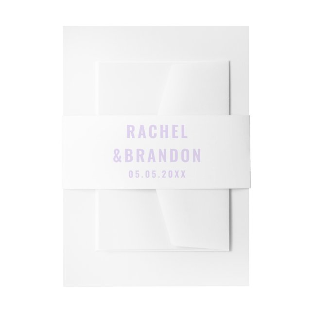 Bandeau De Faire-part Typographie en gras Lavender Lavender Mariage mini (Devant example)