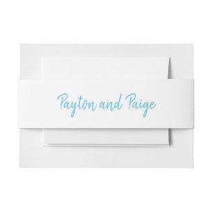 Bandeau De Faire-part Typographie Faire-part de mariage bleu ciel Bandes