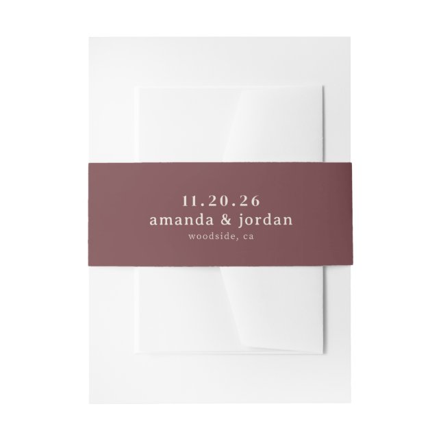 Bandeau De Faire-part Typographie Marron Sophistiquée (Devant example)