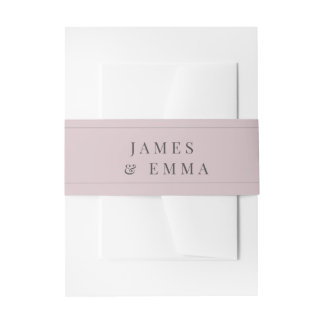 Bandeau De Faire-part Typographie minimaliste Mariage | Rose Poussiéreux