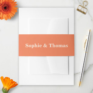 Bandeau De Faire-part Typographie moderne Gras Mariage Apricot Orange