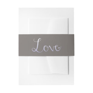 Bandeau De Faire-part Typographie Ombré moderne Aimer Mariage violet et
