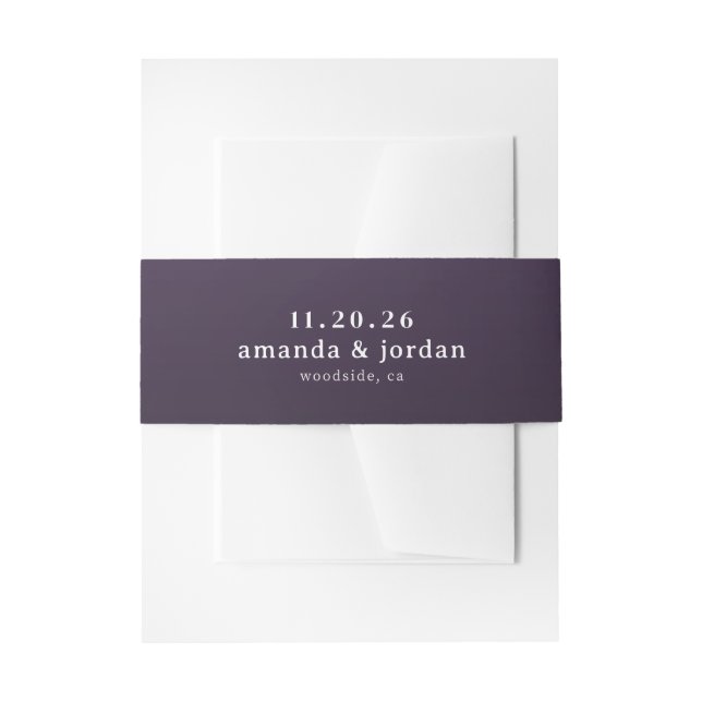 Bandeau De Faire-part Typographie Violet Sophistiquée (Devant example)