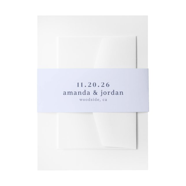 Bandeau De Faire-part Typographique Bleu Sérénité (Devant example)