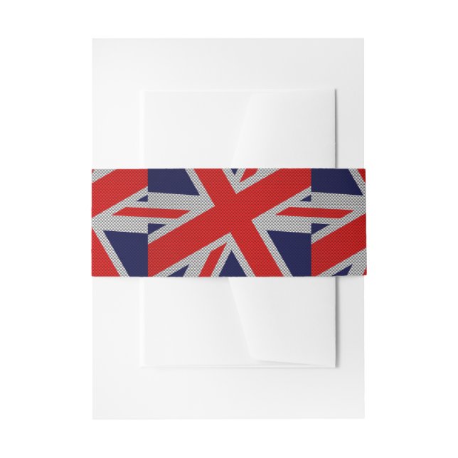 Bandeau De Faire-part Union Jack sur l'impression en fibre de carbone (Devant example)