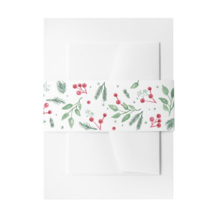 Bandeau De Faire-part Vacances d'aquarelle de Winterberries