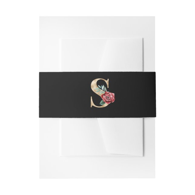 Bandeau De Faire-part Vacances d'hiver initiales lettre S (Devant example)