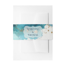 Vague aquarelle - Invitation de mariage
