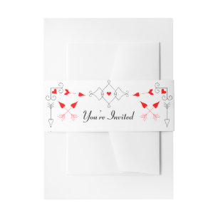 Bandeau De Faire-part Vegas Cupid's Hearts Diamond Mariage
