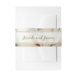 Bandeau De Faire-part Végétation agitée Mariage botanique moderne