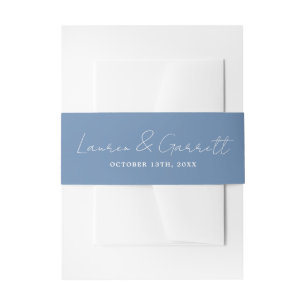 Bandeau De Faire-part Véritable simplicité 3 mariée Denim Mariage bleu