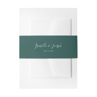 Vert Foncé | Faire-part de mariage Belly Band