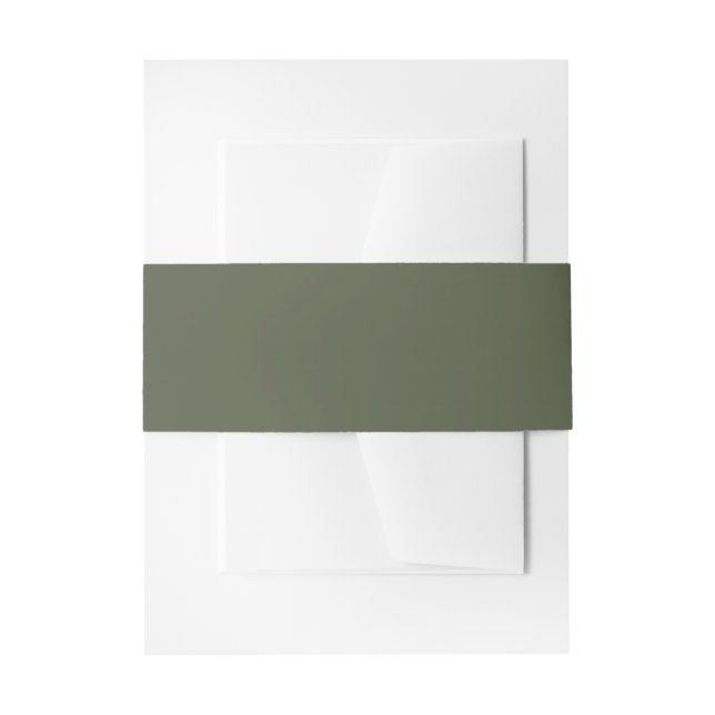Bandeau De Faire-part Vert forêt uni (Devant example)