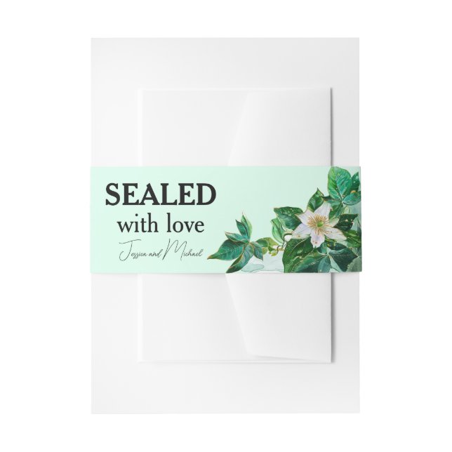 Bandeau De Faire-part Vert pastel (Devant example)
