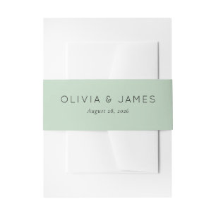 Bandeau De Faire-part Vert pastel calme typographique