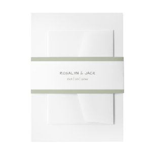 Bandeau De Faire-part Vert poussiéreux minimal encadré