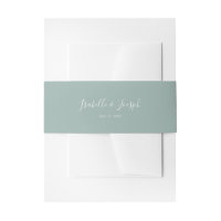 Vert sage | Faire-part de mariage Belly Band