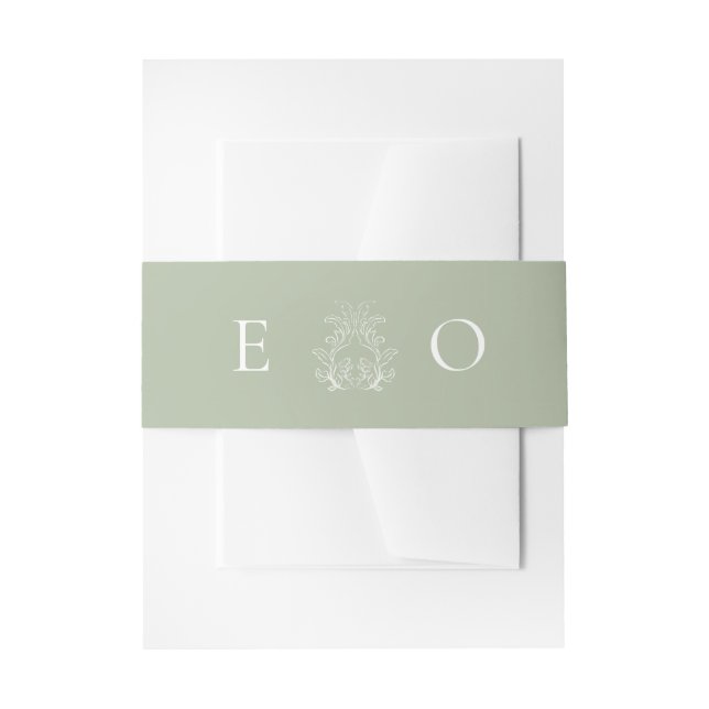 Bandeau De Faire-part vert sauge (Devant example)