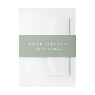 Bandeau De Faire-part Vert Sauge   Mariage Personnalisé
