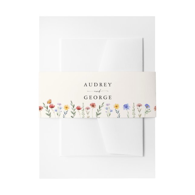 Bandeau De Faire-part Vibrant Wildflowers Wedding (Devant example)