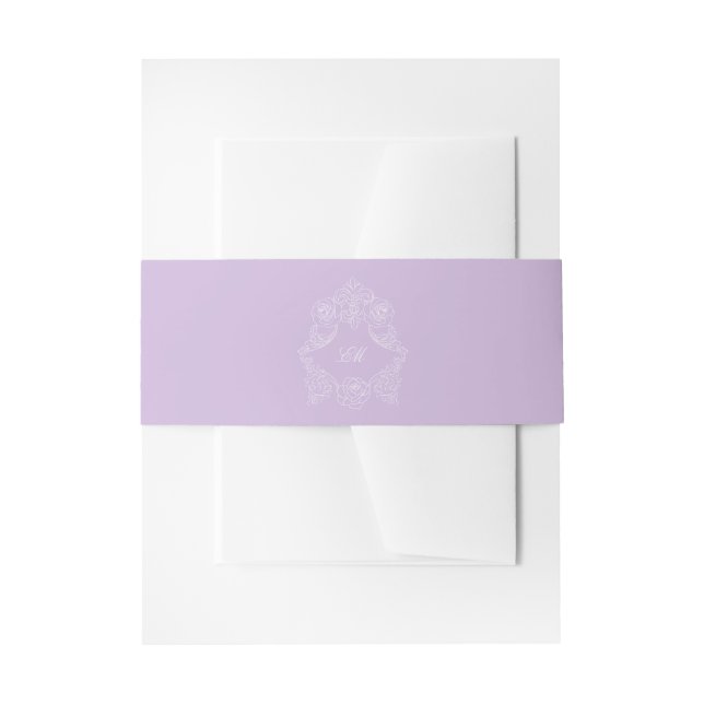 Bandeau De Faire-part Victorian Lavender Crest Monogram Wedding (Devant example)
