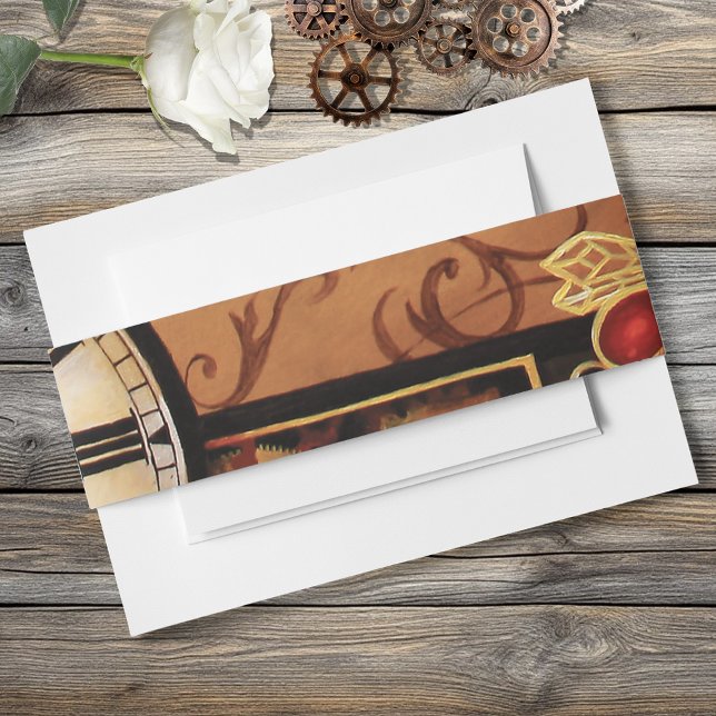 Bandeau De Faire-part Victorian Steampunk Elegance Mariage (Créateur téléchargé)