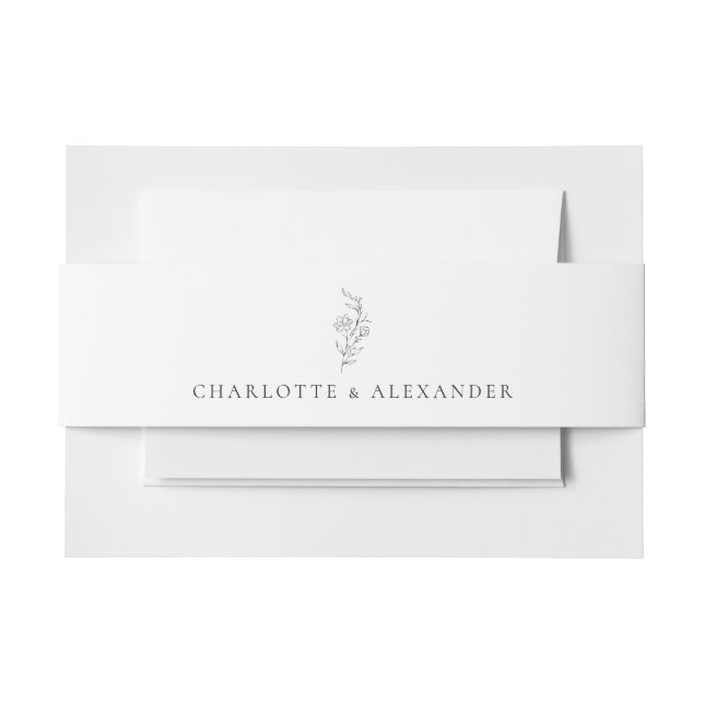 Bandeau De Faire-part Vieux argent Neutre/Transparent bg, (Devant Example)