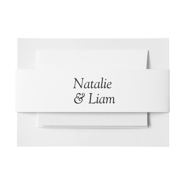 Bandeau De Faire-part Vieux argent Noir & Blanc Rétro Mariage unique (Devant Example)