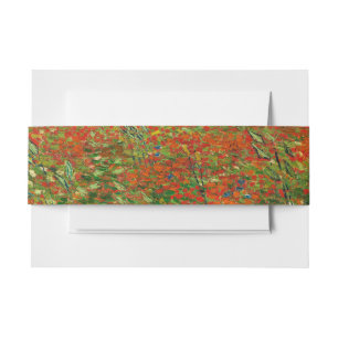 Bandeau De Faire-part Vincent Van Gogh Poppy Field Floral Art Vintage