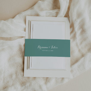 Bandeau De Faire-part Vintage Calligraphie Mariage vert