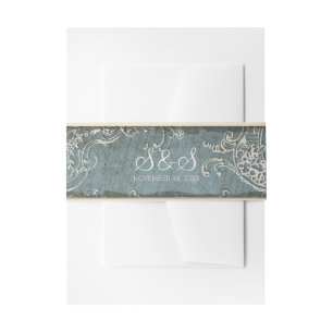 Bandeau De Faire-part Vintage Elegance Mariage Toile Invitation Belly Ba