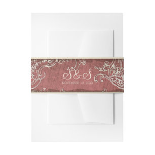 Bandeau De Faire-part Vintage Elegance Mariage Toile Invitation Belly Ba