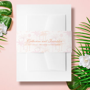 Bandeau De Faire-part Vintage Palm Tree Mariage tropical