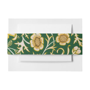 Bandeau De Faire-part Vintage William Morris Cherwell Vert Floral Art