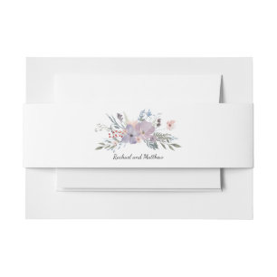 Bandeau De Faire-part Violet Meadow Floral Mariage