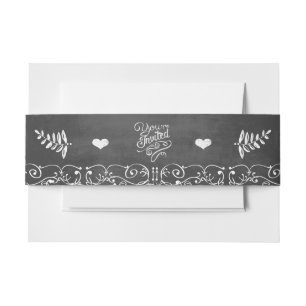 Bandeau De Faire-part Vous êtes invités Vintage Moderne Tableau Noir