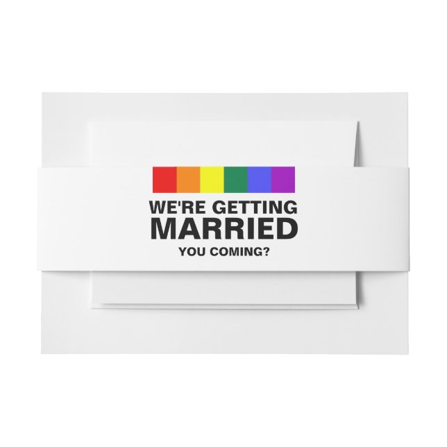 Bandeau De Faire-part Vous venez Rainbow Gay Mariage (Devant Example)