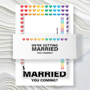 Bandeau De Faire-part Vous venez Rainbow Gay Mariage