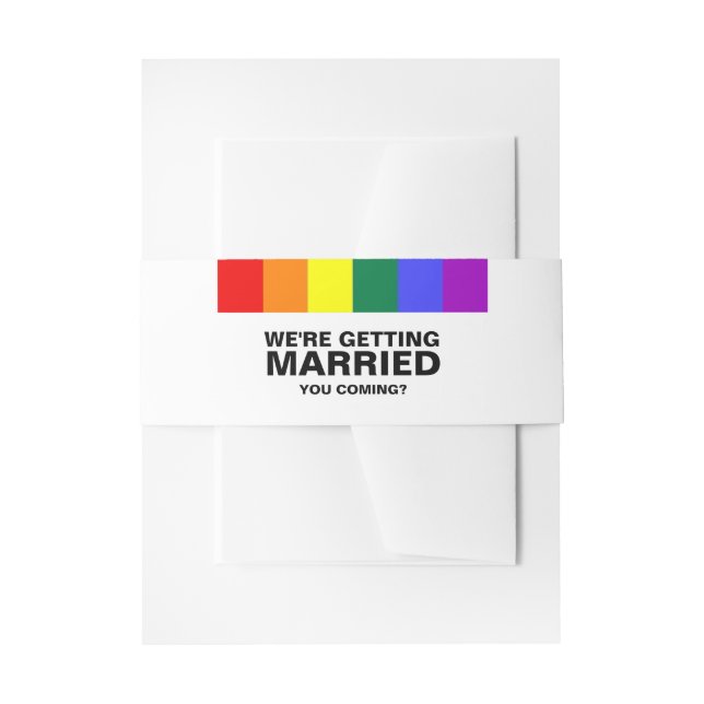 Bandeau De Faire-part Vous venez Rainbow Gay Mariage (Devant example)