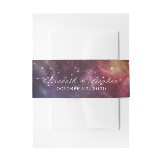 Bandeau De Faire-part Wedding shower Gorgeous Star Nebula Constellations (Devant example)