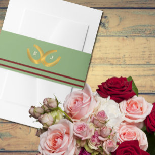 Bandeau De Faire-part Western Horseshoe Mariage