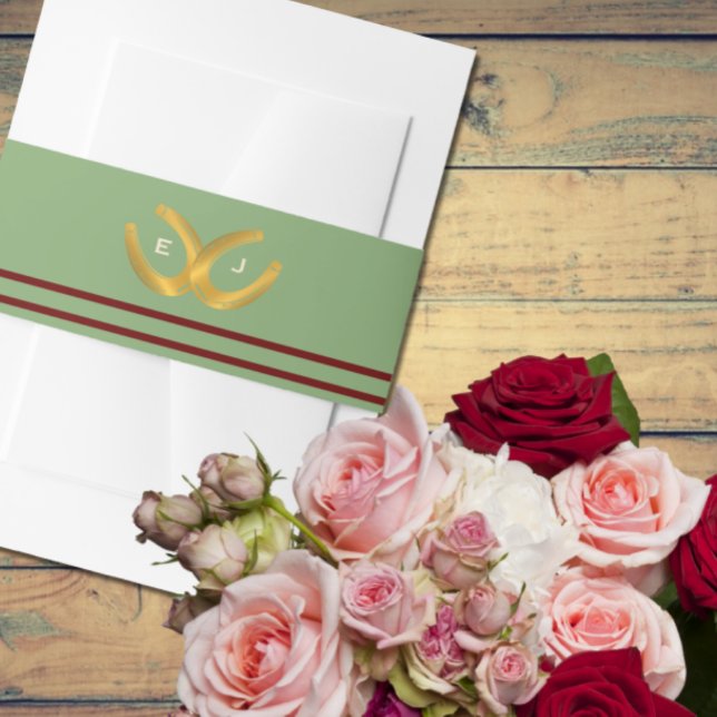 Bandeau De Faire-part Western Horseshoe Mariage (Créateur téléchargé)